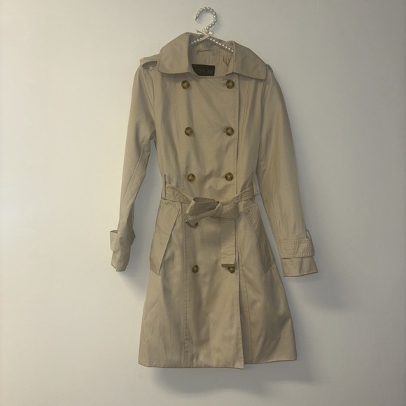 Rachel Zoe Jackets & Blazers - BEIGE DOUBLE BREASTED TRENCH COAT SZ XS Rachel Zoe Chore Coat Fisherman Military